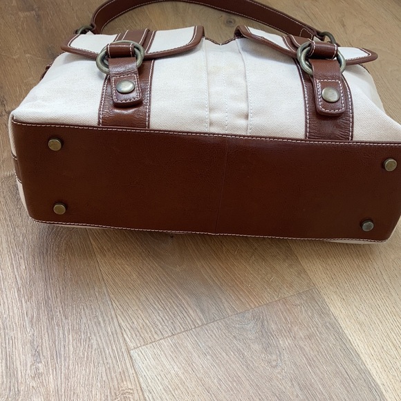 Eddie Bauer canvas and leather handbag - Picture 4 of 13